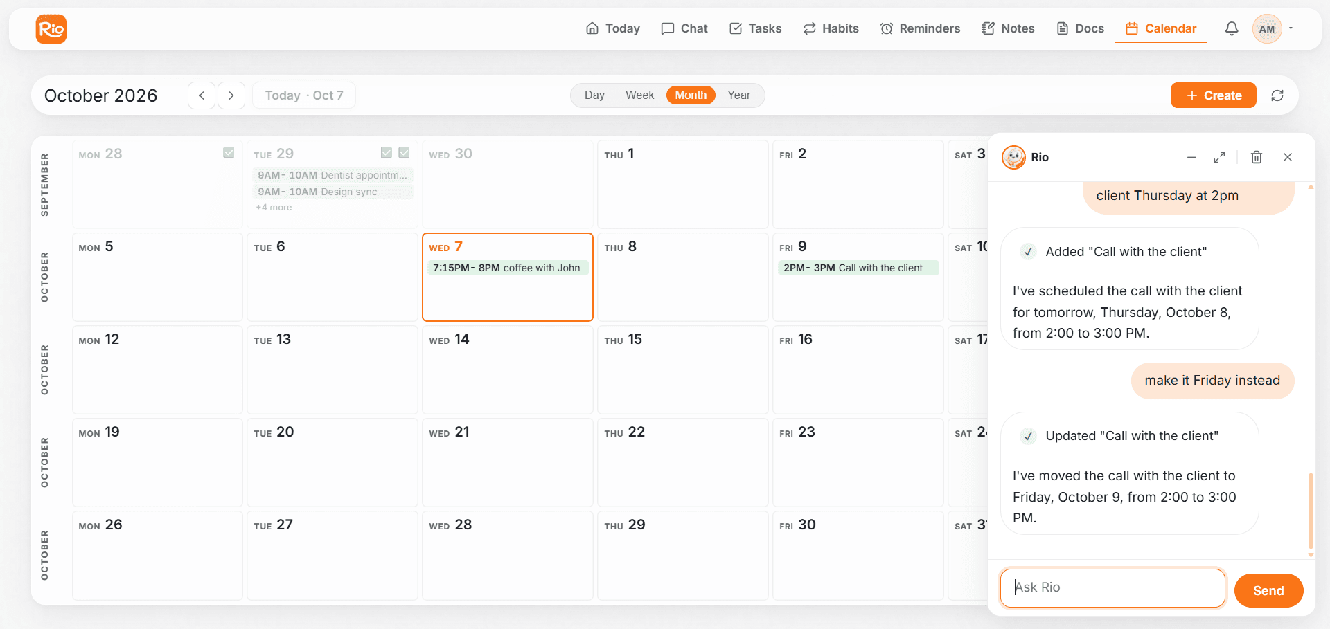 Make it Friday instead - Rio updates the same event